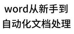 word从新手到自动化文档处理